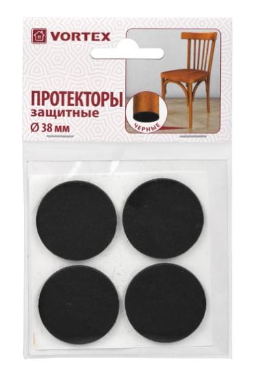 Протекторы защитные из фетра черные Ø38мм, VORTEX /30